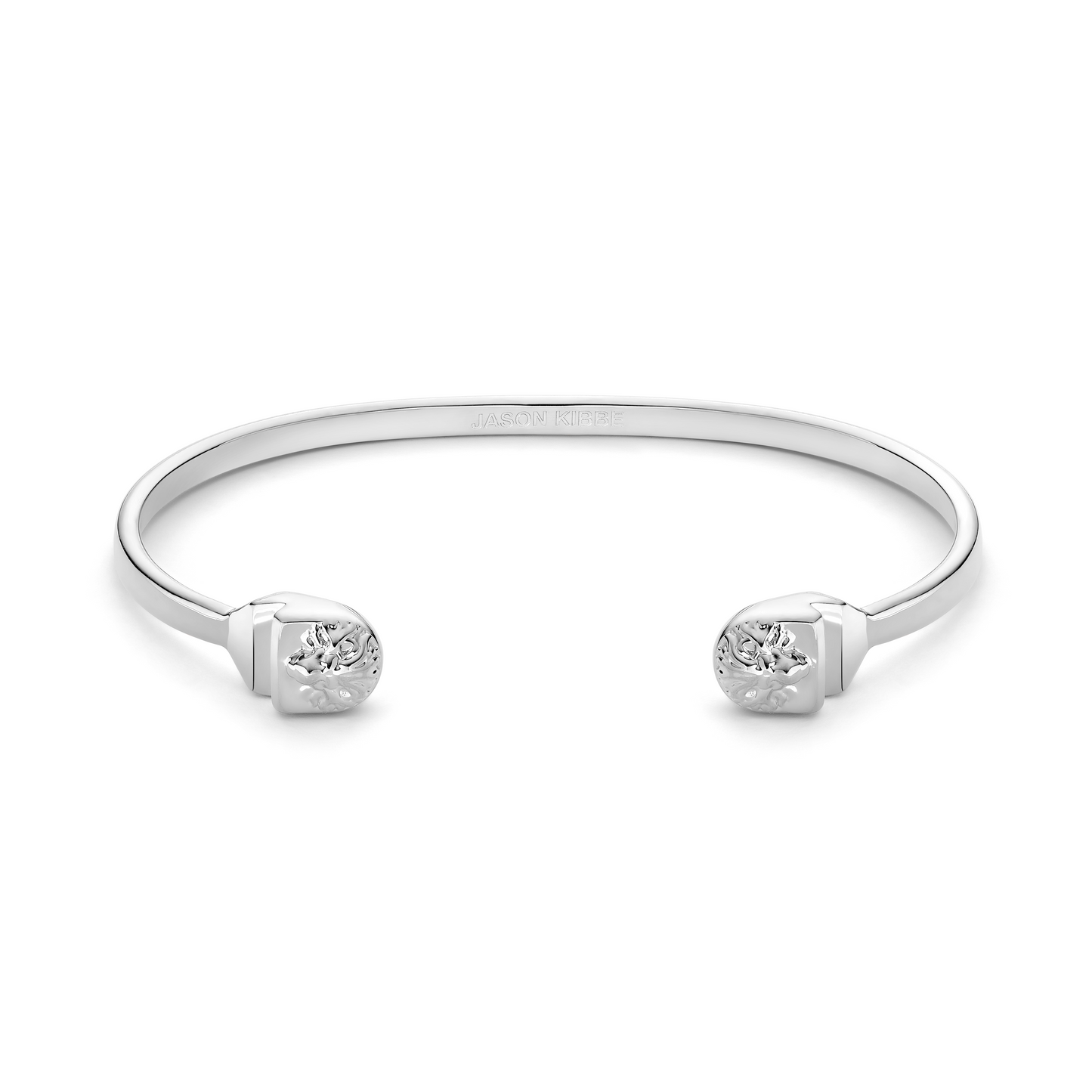 Silver lion bangle