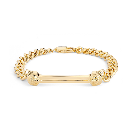 Gold lion chain bracelet