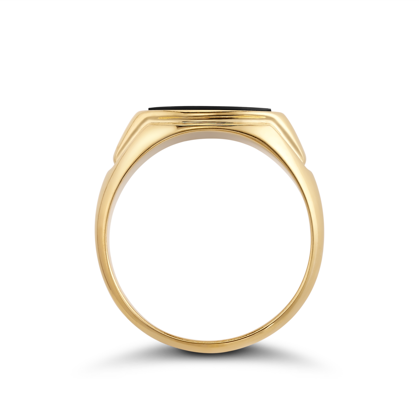 Onyx gold vermeil signet ring